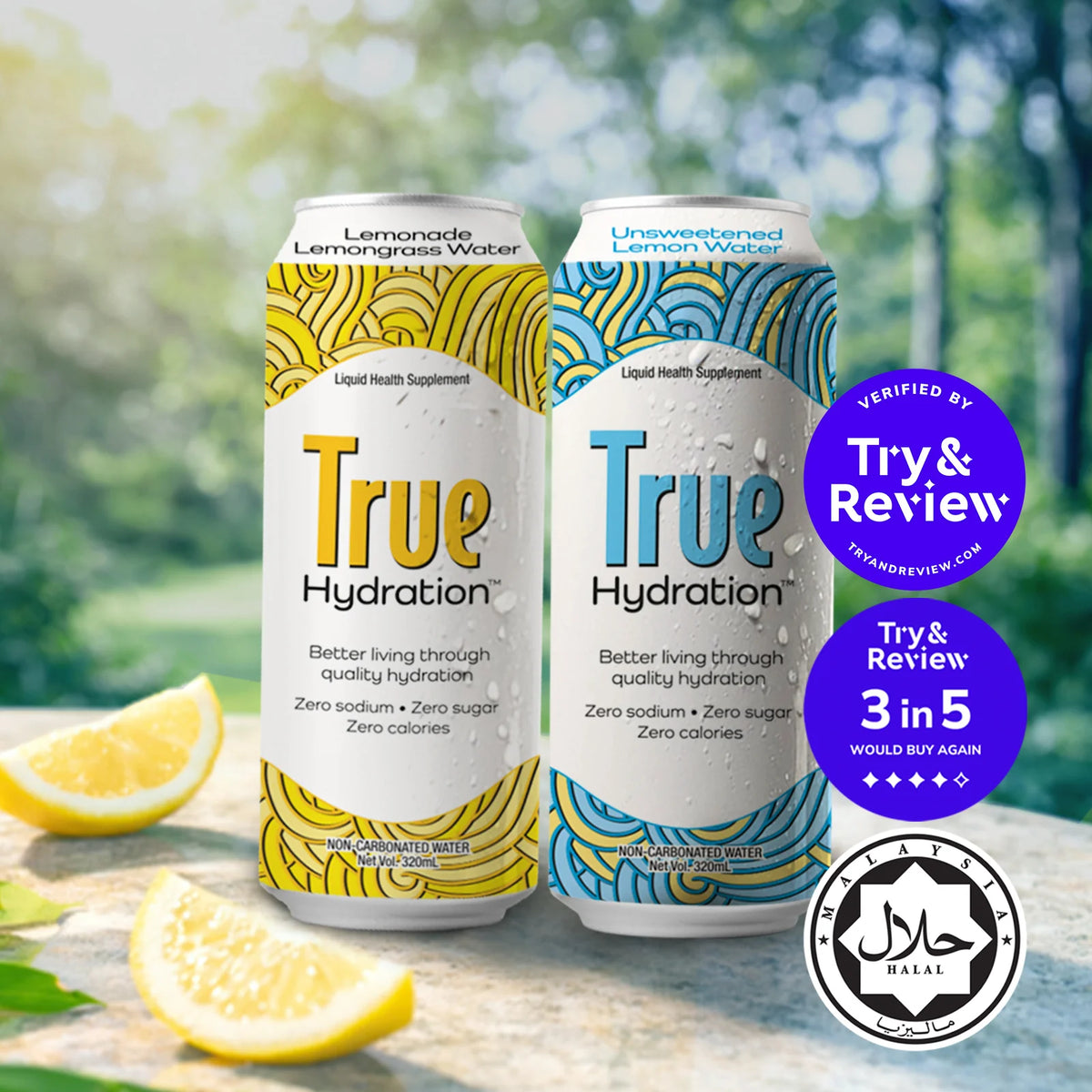 True Hydration 無糖檸檬水 320毫升